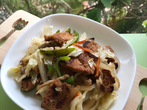 ★大豆ミートの野菜中華炒め★お肉食感！ヘルシー！